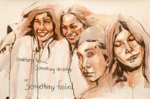 The work of mixed media artist Jessica Caldas tackles tough issues such as domestic violence, sexism and racism.
