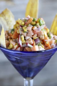 For a light and healthy meal, opt for the leche de tigre ceviche.