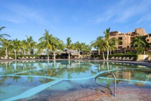 The resort boasts not one, not two, but five scenic swimming pools.