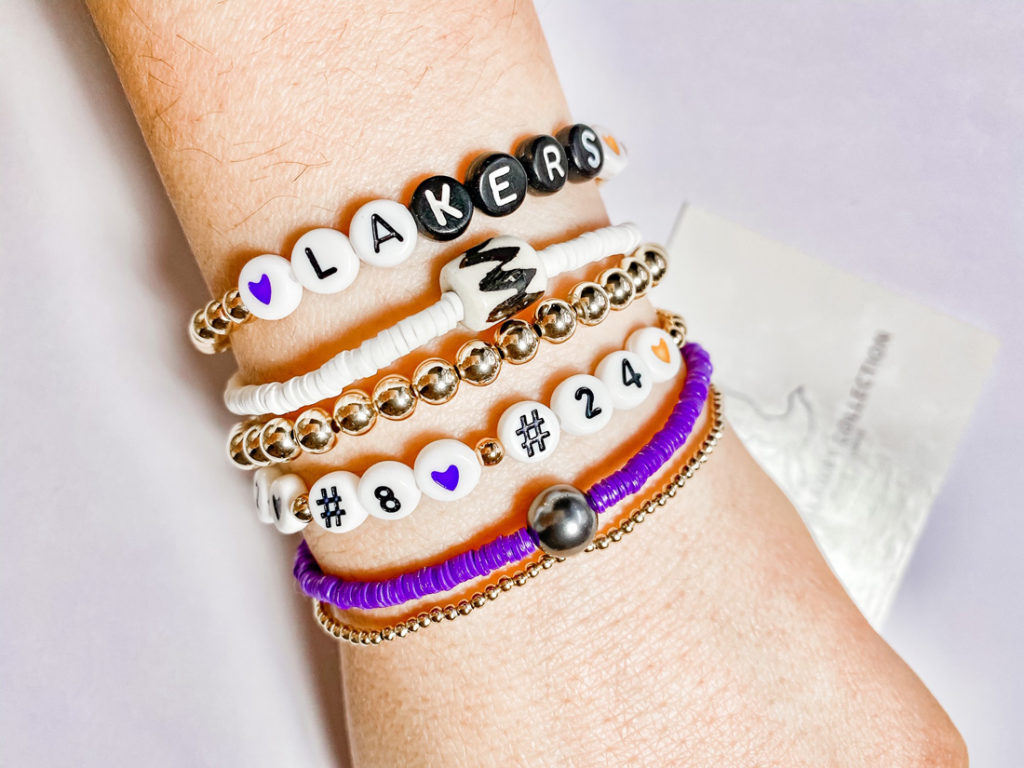 Mary Hollis Callaway Langel with her jewelry collection to benefit organizations founded by the late Kobe Bryant.