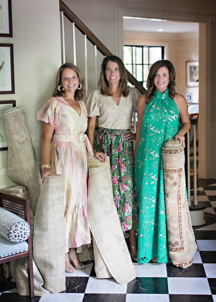 Lindsey Beville, Chrissie Henritze and Lane Beatty, founders of Oushak Chic.