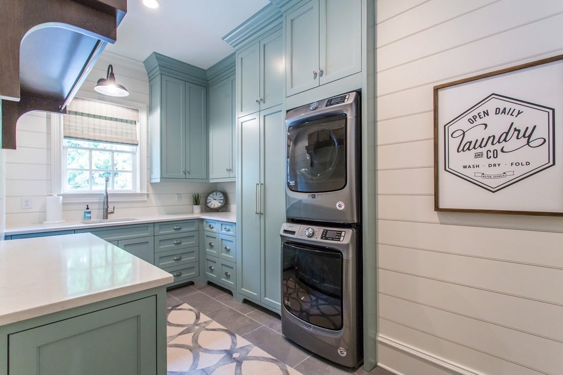 colorful laundry room design