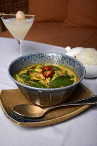 Le Colonial's Cari ga (chicken curry) is an exceptionally executed dish, a bubbling hot bowl of pungent aromatics, finely diced sweet mango, yam, green beans and chicken.