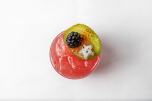 Juniper Cafe's signature Thunder Punch complements the food menu with Asian flavors including dragon fruit.