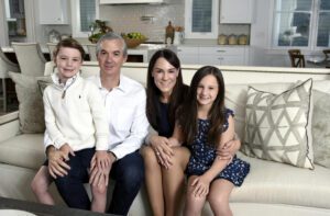 Jack, Brendan, Erica and Harper McGill at home in Garden Hills.
