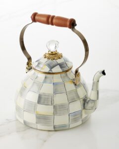 MacKenzie-Childs Courtly Check 3-Quart Tea Kettle