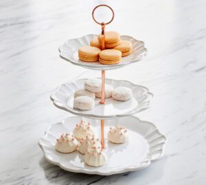 Monique Lhuillier Juliana Scalloped Three-tiered Stand