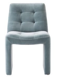 Hank Tufted Light Blue Velvet Dining Chair