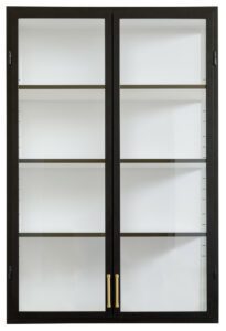 Black Wall Hanging Glass Display Cabinet