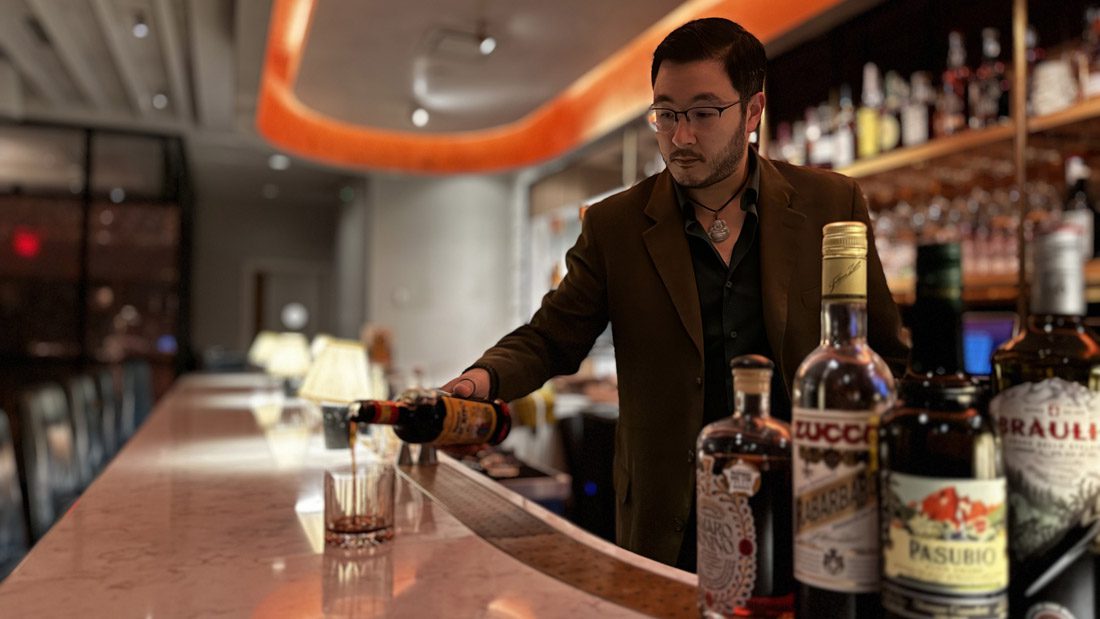 At Avize, Jason Swaringen can walk guests through the varying tasting notes of the restaurant's collection of amari.