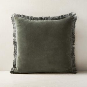 Bettie Forest Green Velvet Throw Pillow