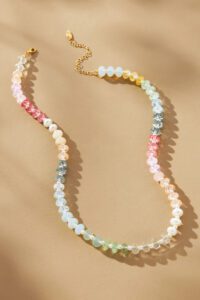 Anthropologie Rainbow Stone Necklace