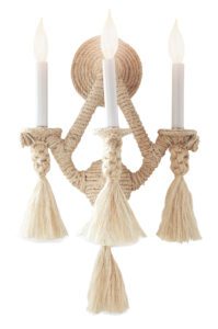 Fisher Weisman Triple Light Rope Sconce