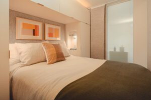 The one- and two-bedroom units at Scout Living range from 397 to 787 square feet. Photos courtesy of Jamestown