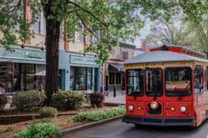 See downtown Milledgeville via the town's trolly tours.