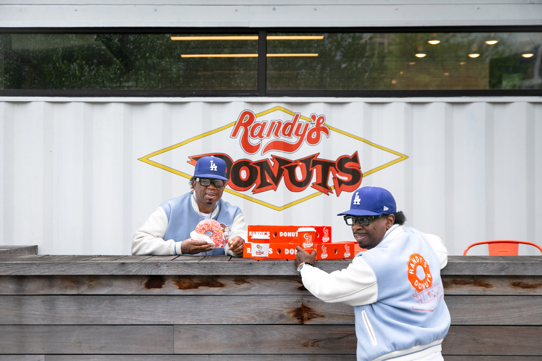 Brothers Alvin (left) and Calvin Waters opened the first Georgia-based Randy’s Donuts outside of Lenox Square.