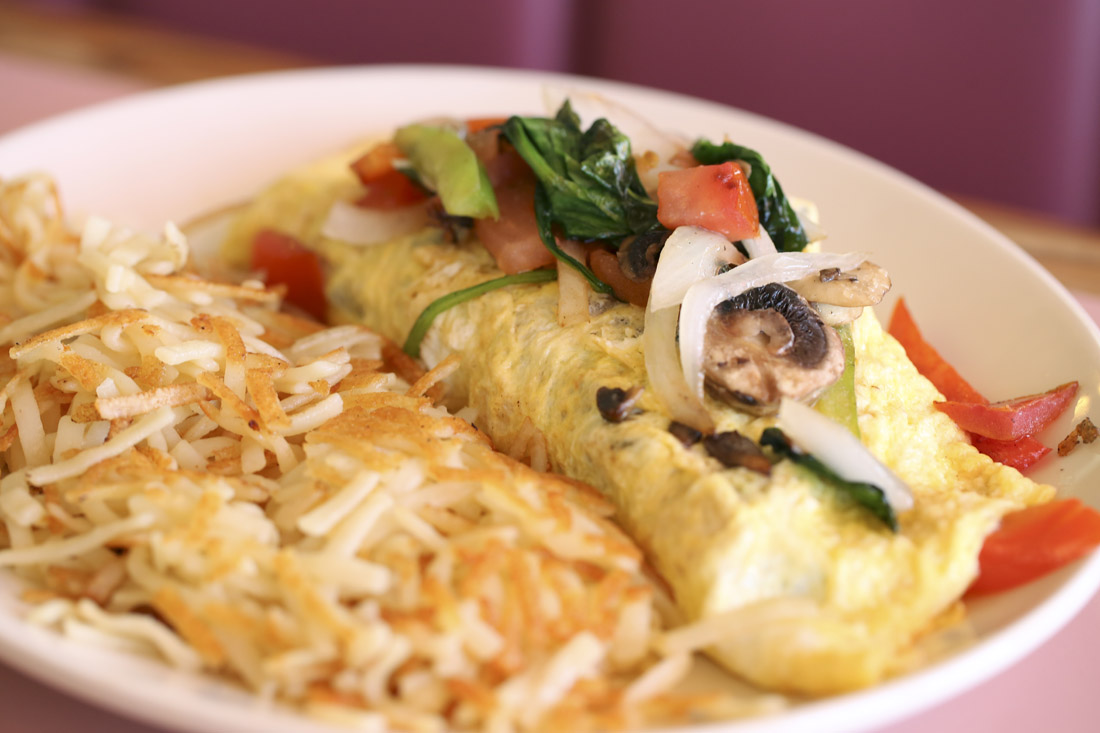 The White House’s Olympic Omelet is stuffed with healthy veggies and pairs nicely with a side of hash browns.