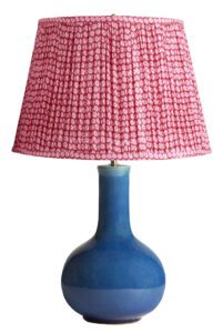 Nellie Table Lamp with Block- Printed Cotton Shade