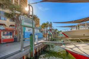 HarborWalk Village features restaurants, shops and a marina.
