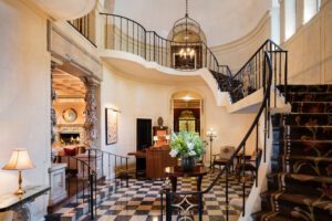The cantilevered staircase is a show-stopper.