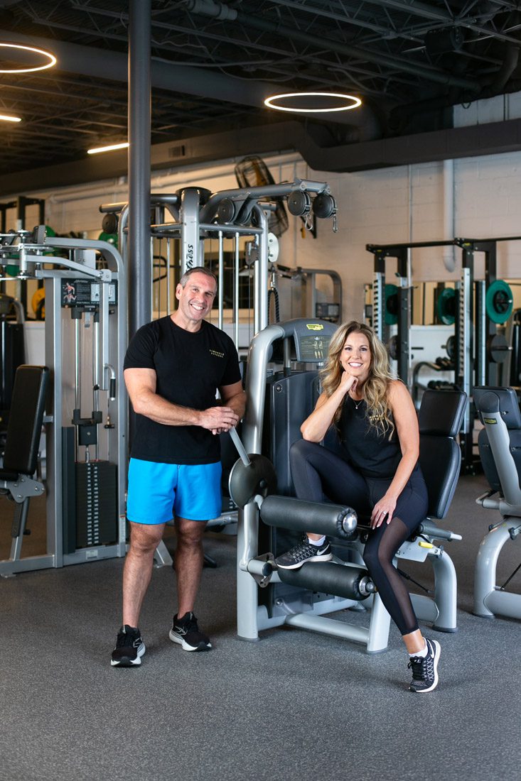 Jamie Bodner of Pinnacle Fitness trains Kristin Klingshirn twice a week.