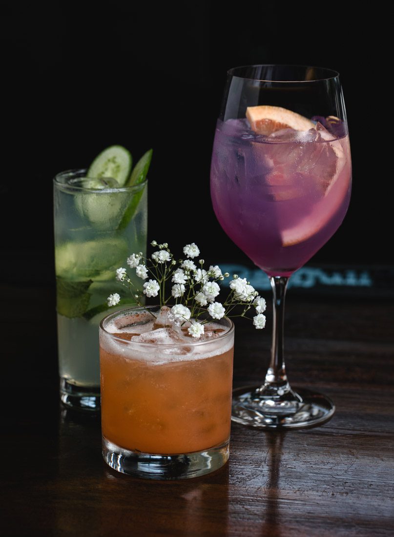 The bar menu at Gypsy Kitchen presents an array of creative cocktails.