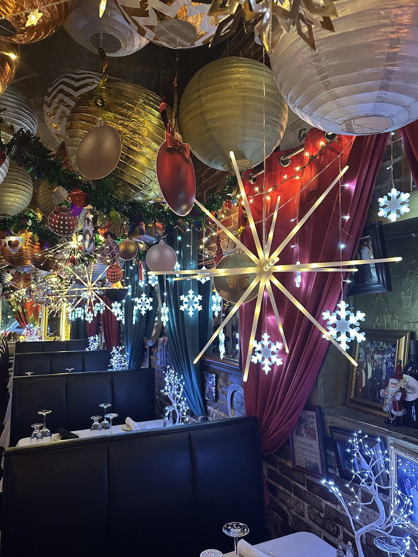 Don't miss having a Italian feast under twinkling lights at Amore e Amore.