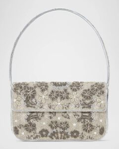 Tommy Beaded Flap Shoulder Bag