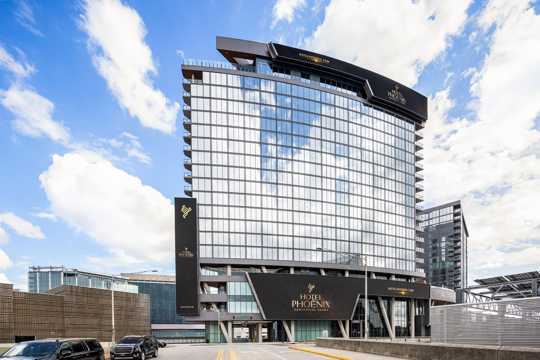Hotel Phoenix stands at the heart of Centennial Yards' entertainment options.
