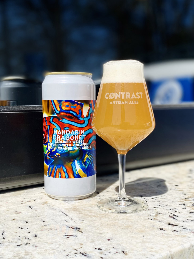 A modern Berliner Weisse, Mandarin Dragonet is named for the ornate saltwater goby fish.