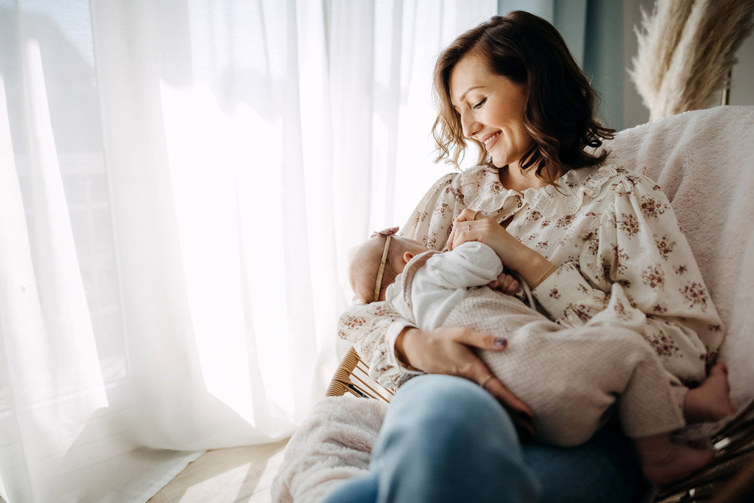 young mother with baby