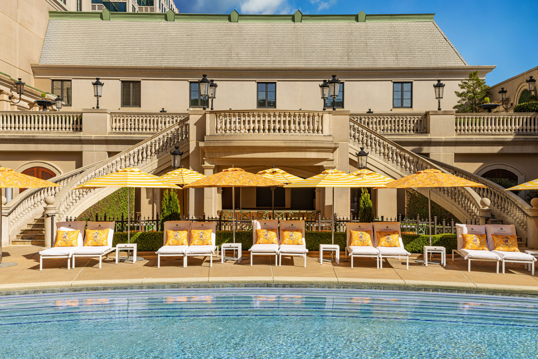 The St. Regis Atlanta pool piazza is the kind of place you could enjoy all day.